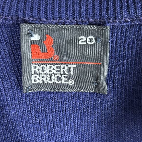 Vintage Sweater Small 20 Navy Blue Orlon Acrylic Union Made In USA Robert Bruce - Picture 6 of 11